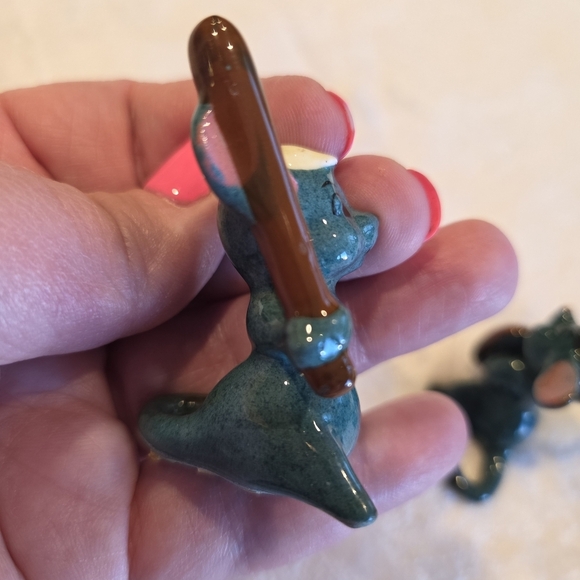 Vintage Japan Set of 3 Porcelain Ceramic Baseball Mice Catcher, Batter, Pitcher - Picture 6 of 16